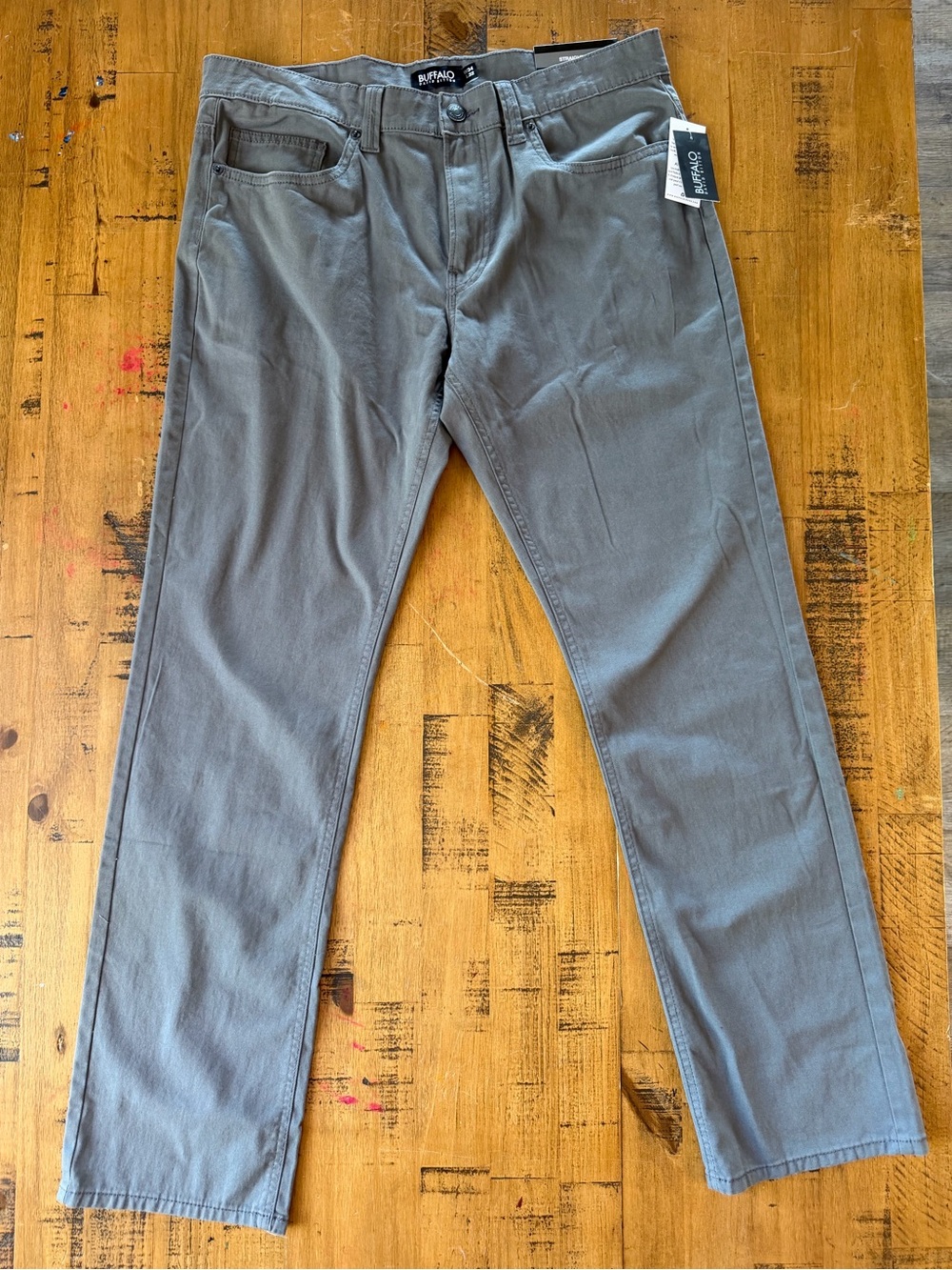 Buffalo David Bitton Men's Straight Gray Jeans